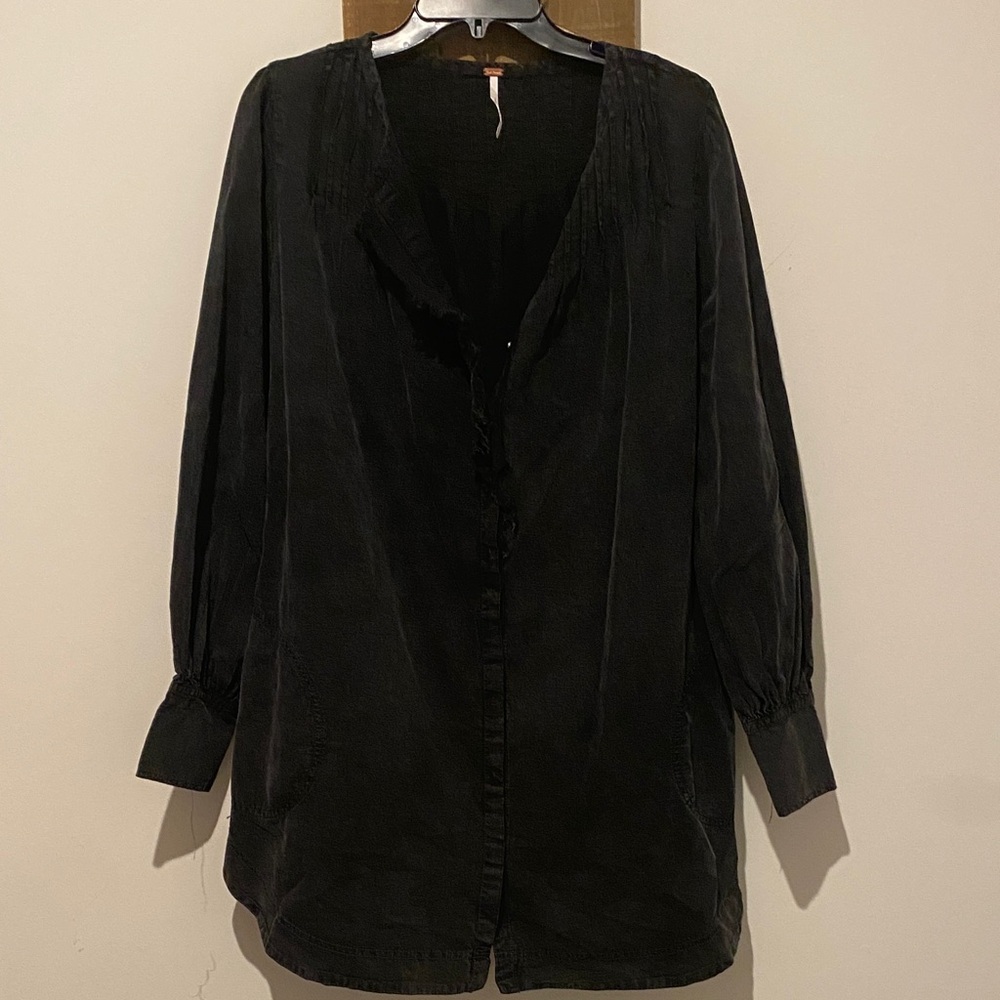 Free People Black Long Sleeve Dress